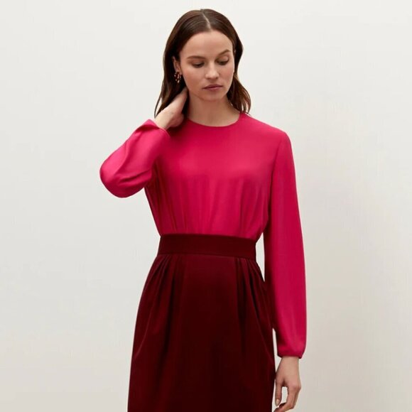 M.M. LaFleur Carrie Top Soft Wave Primrose Pink XS - Picture 2 of 10